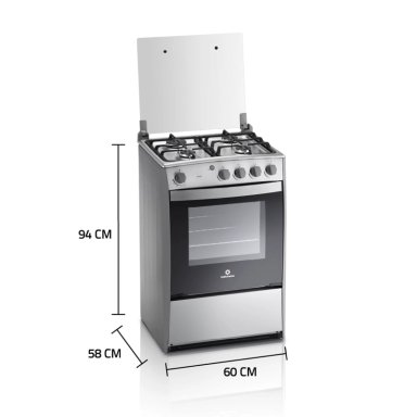 COCINA A GAS GLP INDURAMA 4 HORNILLAS CORUÑA Q - 8
