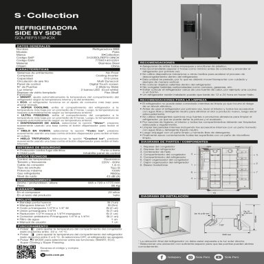 REFRIGERADORA SOLE SIDE BY SIDE NO FROST 3120SOLREF513INOX SBS PARIS SC 513 L - 14