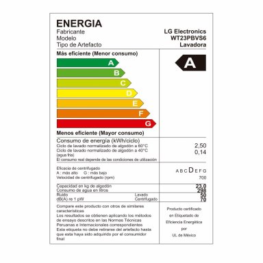 LAVADORA LG CARGA SUPERIOR 23 KG WT23PBVS6 AI DD INTELIGENCIA ARTIFICIAL NEGRO - 15