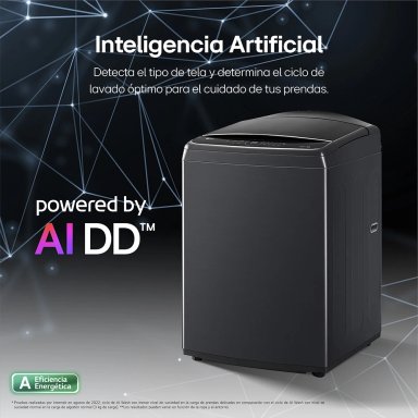 LAVADORA LG CARGA SUPERIOR 25 KG WT25PBVS6 AI DD INTELIGENCIA ARTIFICIAL NEGRO - 4