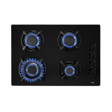 ENCIMERA A GAS SOLE 4 QUEMADORES SOLCO047V3 VIDRIO TEMPLADO - 2