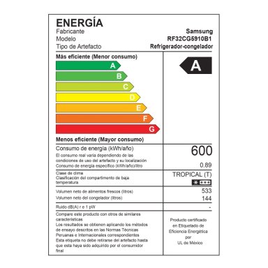 REFRIGERADORA SAMSUNG FRENCH DOOR NO FROST RF32CG5910B1PE 677 L - 14