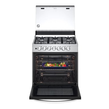 COCINA A GAS LG LRGZ5253S GRAN CAPACIDAD 6 HORNILLAS ACERO INOXIDABLE - 6