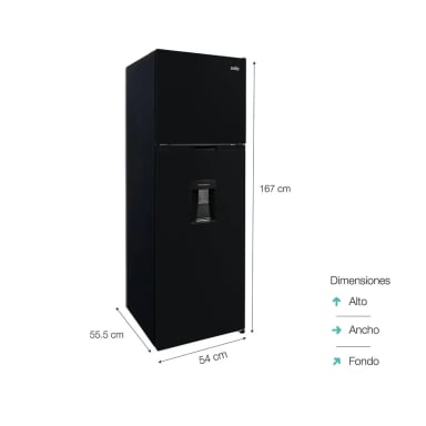 REFRIGERADORA SOLE TOP FREEZER NO FROST 3120SOLREF247N 247 L VENECIA BLACK - 4