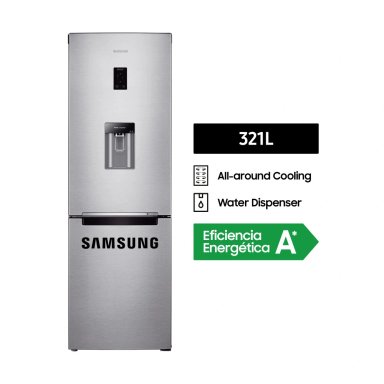 REFRIGERADORA SAMSUNG BOTTOM FREEZER NO FROST RB33J3830SA/PE ALL AROUND COOLING 321 L PLATEADO - 2