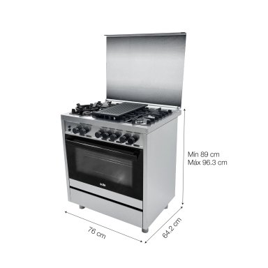 COCINA A GAS GLP SOLE 5 HORNILLAS COSOL040 DE PIE - 9