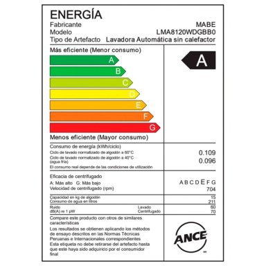 LAVADORA AUTOMÁTICA 18KG DIAMOND GRAY MABE LMA8120WDGBB0 - 10