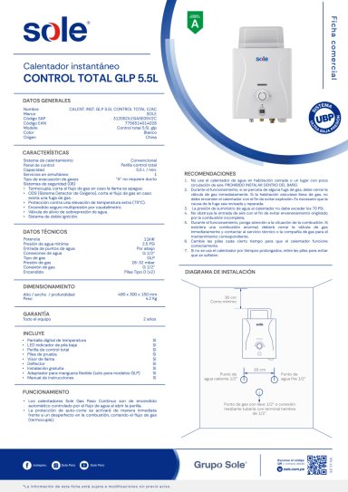 CALENTADOR DE PARED SOLE CONTROL TOTAL - 8