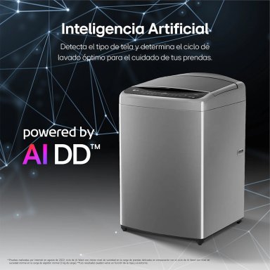 LAVADORA LG CARGA SUPERIOR 17KG WT17DV6T AI DD INTELIGENCIA ARTIFICIAL GRIS - 3