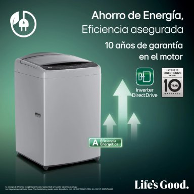 LAVADORA LG CARGA SUPERIOR 17KG WT17DV6T AI DD INTELIGENCIA ARTIFICIAL GRIS - 5