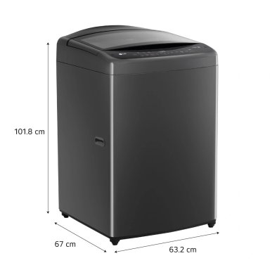 LAVADORA LG CARGA SUPERIOR 17 KG WT17BV6T AI DD INTELIGENCIA ARTIFICIAL NEGRO CLARO - 2