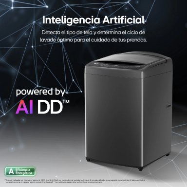 LAVADORA LG CARGA SUPERIOR 19 KG WT19BV6T AI DD INTELIGENCIA ARTIFICIAL NEGRO CLARO - 3
