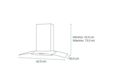 CAMPANA EXTRACTORA MABE ANCHO 60CM CM6018PIY0 DE PARED 3 VELOCIDADES INOX - 7
