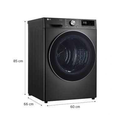 SECADORA LG CARGA FRONTAL 10 KG DF10BVC2S6 DUAL INVERTER HEAT PUMP NEGRO ACERO - 2