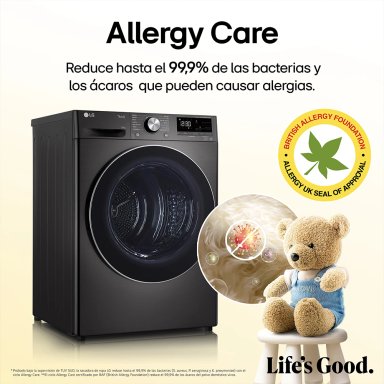 SECADORA LG CARGA FRONTAL 10 KG DF10BVC2S6 DUAL INVERTER HEAT PUMP NEGRO ACERO - 3