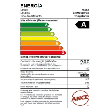 CONGELADORA MABE 198 L FROST CHM200PB3 - 4
