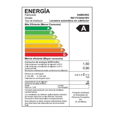 LAVADORA SAMSUNG 17 KG CARGA SUPERIOR ECO BUBBLE WA17CG6441BVPE NEGRO - 12