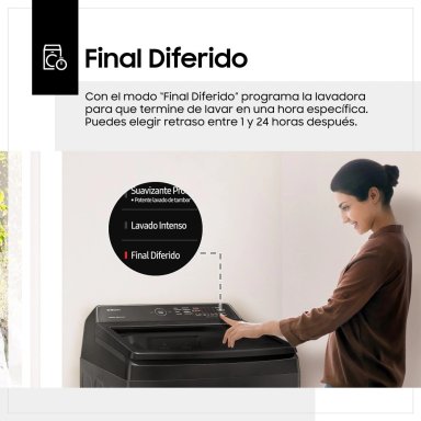 LAVADORA SAMSUNG 17 KG CARGA SUPERIOR ECO BUBBLE WA17CG6441BVPE NEGRO - 10