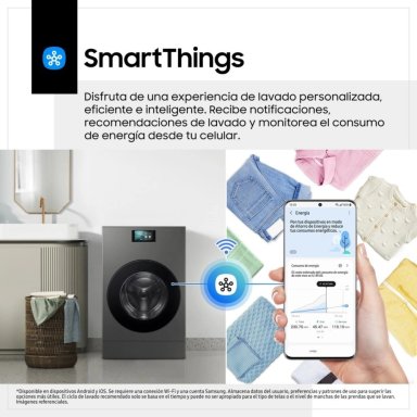 LAVASECA SAMSUNG 26KG / 15KG BOMBA DE CALOR CARGA FRONTAL BESPOKE AI WD26DB8995BZPE - 12