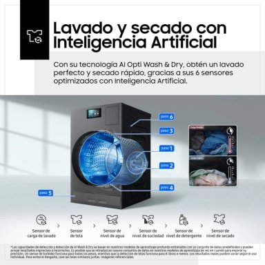 LAVASECA SAMSUNG 26KG / 15KG BOMBA DE CALOR CARGA FRONTAL BESPOKE AI WD26DB8995BZPE - 9