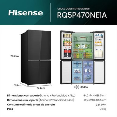 REFRIGERADORA HISENSE FRENCH DOOR NO FROST BCD-470W 456 L - 2
