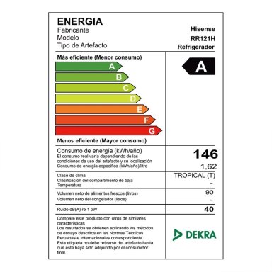 FRIGOBAR HISENSE 90 L RR121H - 10