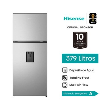 REFRIGERADORA HISENSE TOP FREEZER NO FROST BCD-375W 379 L