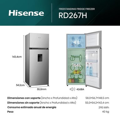 REFRIGERADORA HISENSE TOP FREEZER FROST BCD-205 205 L - 2