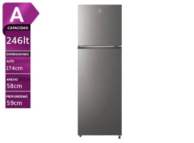 REFRIGERADORA INDURAMA TOP FREEZER NO FROST RI-389I 246 LITROS CROMO
