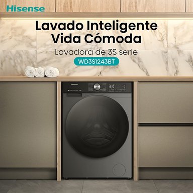 LAVASECA HISENSE 12 KG 8 KG INVERTER CARGA FRONTAL WD3S1243BT - 4