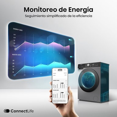 LAVASECA HISENSE 12 KG 8 KG INVERTER CARGA FRONTAL WD3S1243BT - 7