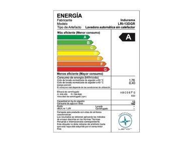 LAVADORA INDURAMA 13 KG CARGA SUPERIOR ANTIENREDO LRI-13DGR - 9
