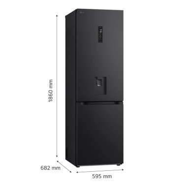 REFRIGERADORA LG 339L GB37SPV BOTTOM FREEZER HYGIENE FRESH+ NEGRO MATE - 2