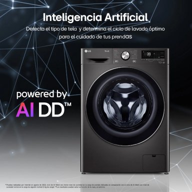 LAVADORA LG CARGA FRONTAL 11 KG WM11BVC3S6 AI DD INTELIGENCIA ARTIFICIAL NEGRO - 4