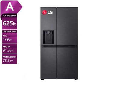 REFRIGERADORA LG 625L GS66SPM SIDE BY SIDE TOTAL NO FROST NEGRO MATE