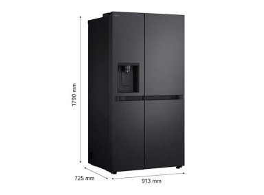 REFRIGERADORA LG 625L GS66SPM SIDE BY SIDE TOTAL NO FROST NEGRO MATE - 2