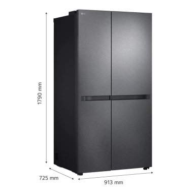 REFRIGERADORA LG 658L GS66BPM SIDE BY SIDE TOTAL NO FROST NEGRO MATE - 2