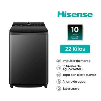 LAVADORA HISENSE 22KG CARGA SUPERIOR INVERTER WT5I2223DB - 1