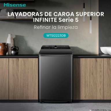 LAVADORA HISENSE 22KG CARGA SUPERIOR INVERTER WT5I2223DB - 5