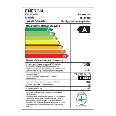 REFRIGERADORA INDURAMA TOP FREEZER NO FROST RI-439DI - 10