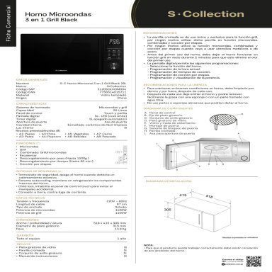 HORNO MICROONDAS SOLE 26 LT 3120SOLHOM004 - 10