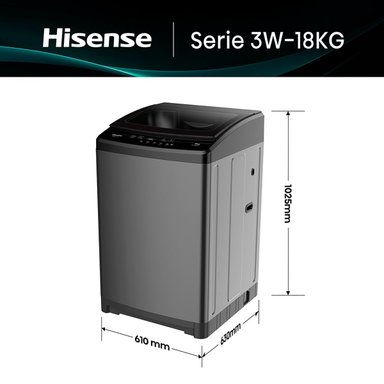 LAVADORA HISENSE 18 KG CARGA SUPERIOR WT3W1823UT - 7