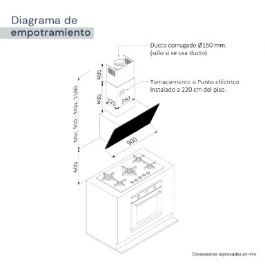 CAMPANA EXTRACTORA SOLE 101 CM SMART CONNECTED 3120TURE98CO - 11