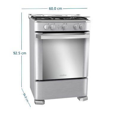 COCINA A GAS 60CM INOX MABE CMP6040FX1 - 3