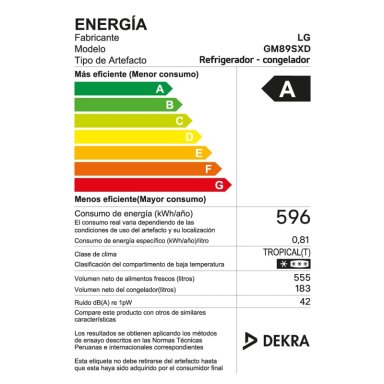 REFRIGERADORA LG 738L GM89SXD FRENCH DOOR INSTAVIEW PLATEADO ACERO - 9