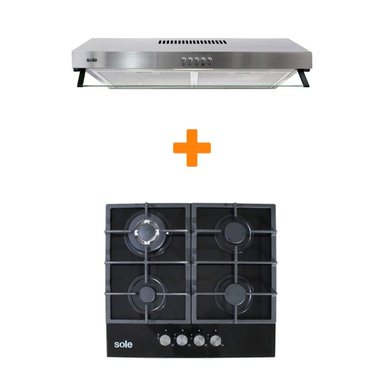 COMBO EMPOTRABLE SOLE COCINA SOLCO045COV2 + CAMPANA EXTRACTORA TURE15COV2 - 2