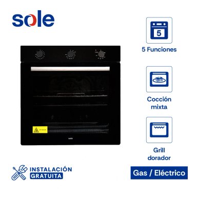 COMBO EMPOTRABLE SOLE COCINA SOLCO034 + CAMPANA EXTRACTORA TURE63CO + HORNO SOLHO009V3 - 10