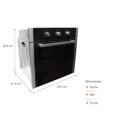 COMBO EMPOTRABLE SOLE COCINA SOLCO034 + CAMPANA EXTRACTORA TURE63CO + HORNO SOLHO010V3 - 3