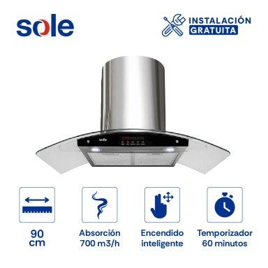 COMBO EMPOTRABLE SOLE COCINA SOLCO034 + CAMPANA EXTRACTORA TURE63CO + HORNO SOLHO010V3 - 5