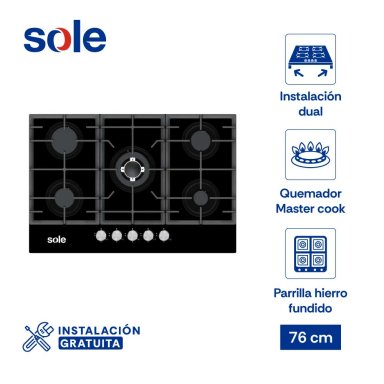COMBO EMPOTRABLE SOLE COCINA SOLCO058V2 + CAMPANA EXTRACTORA TURE22CO - 4